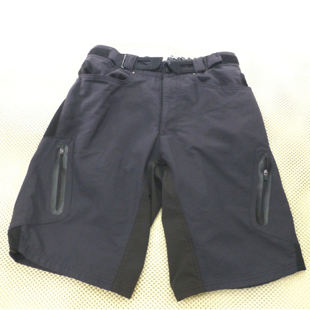 Zoic Ether Mens Mountain Bike Shorts Gray Black Size M Pockets MTB Trail Cycling